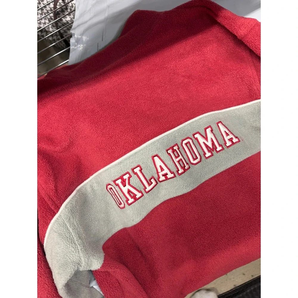 Nike Oklahoma Sooners Kids Large Fleece Quarter Zip Pullover Red OU 16/18